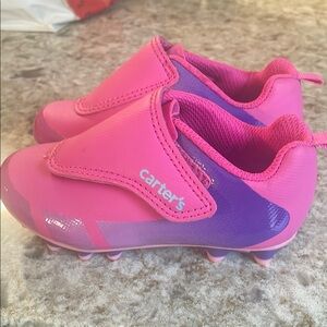 Carter's Pink and Purple Slip-On Sneakers with Velcro